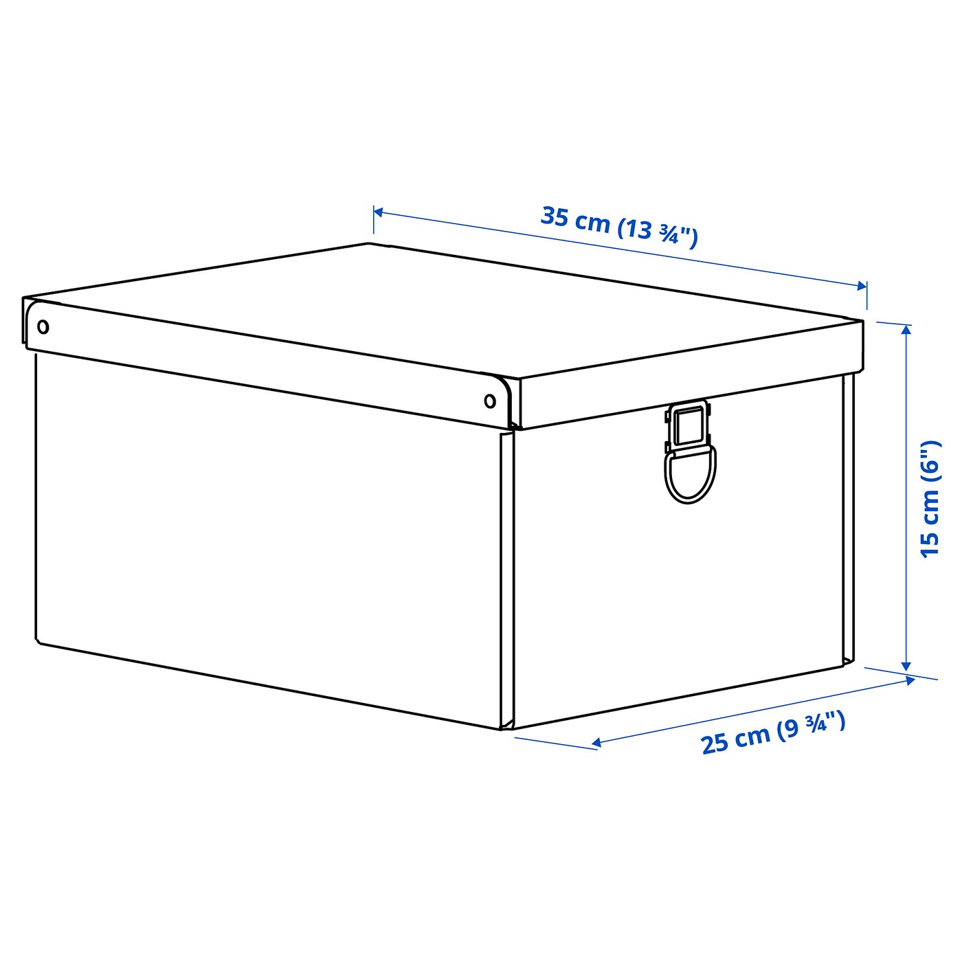 NIMM storage box with lid black - IKEA