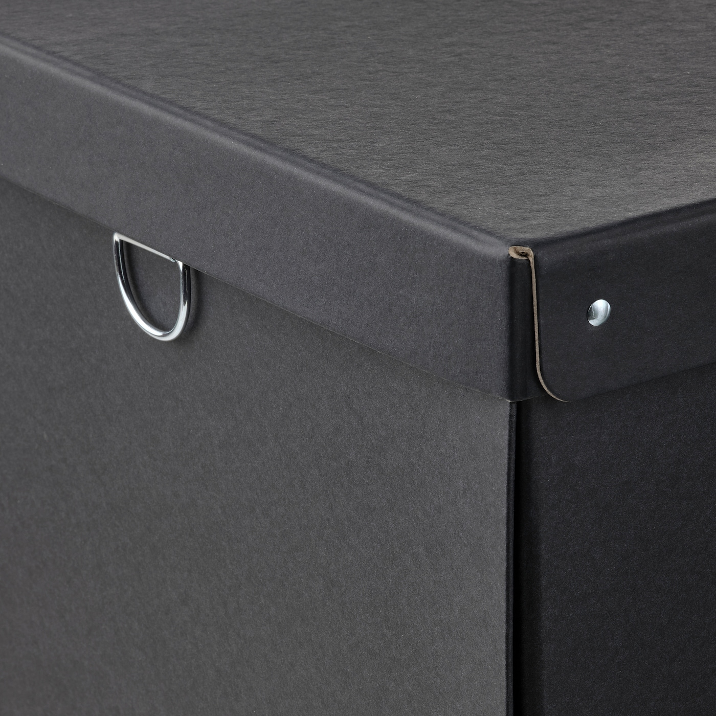NIMM storage box with lid black - IKEA