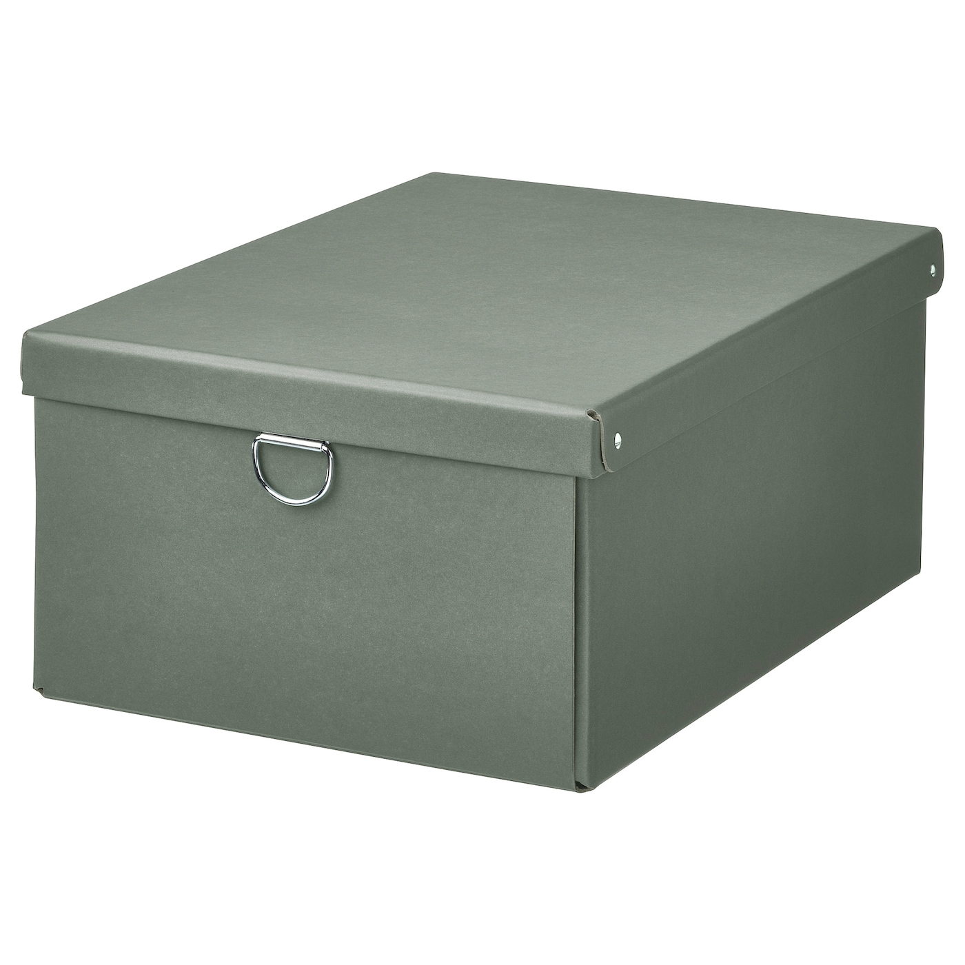 NIMM storage box with lid grey-green - IKEA