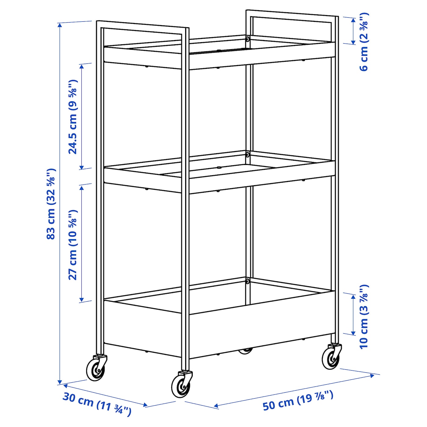 NISSAFORS trolley black - IKEA