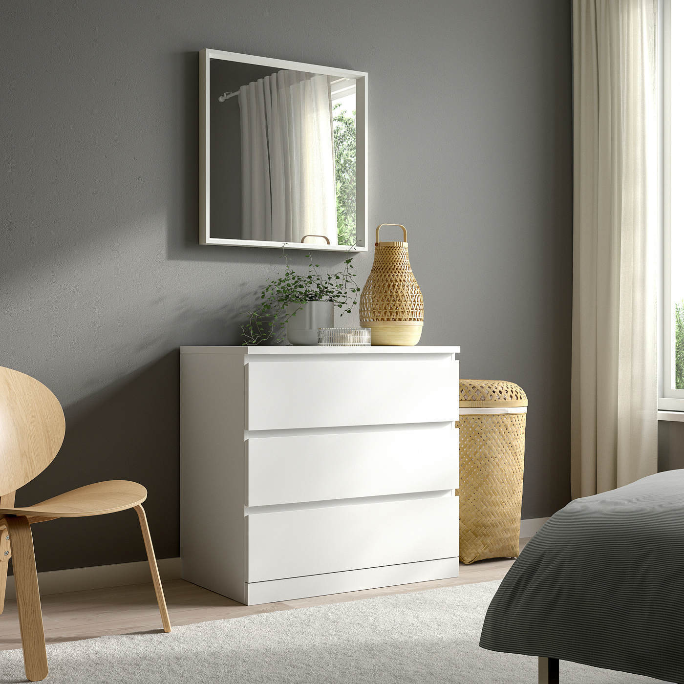 noremidホワイト サーマル NISSEDAL mirror white - IKEA