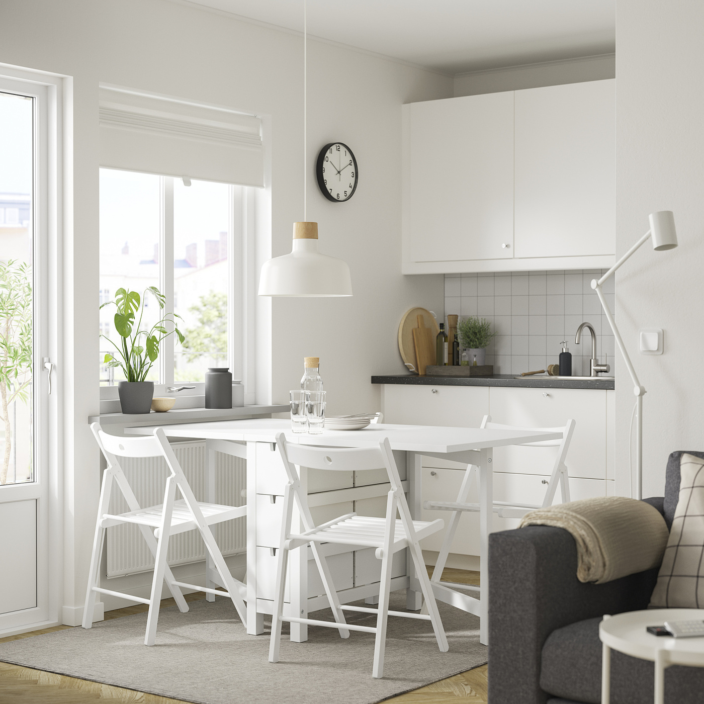NORDEN / FRÖSVI table and 4 chairs white/white - IKEA