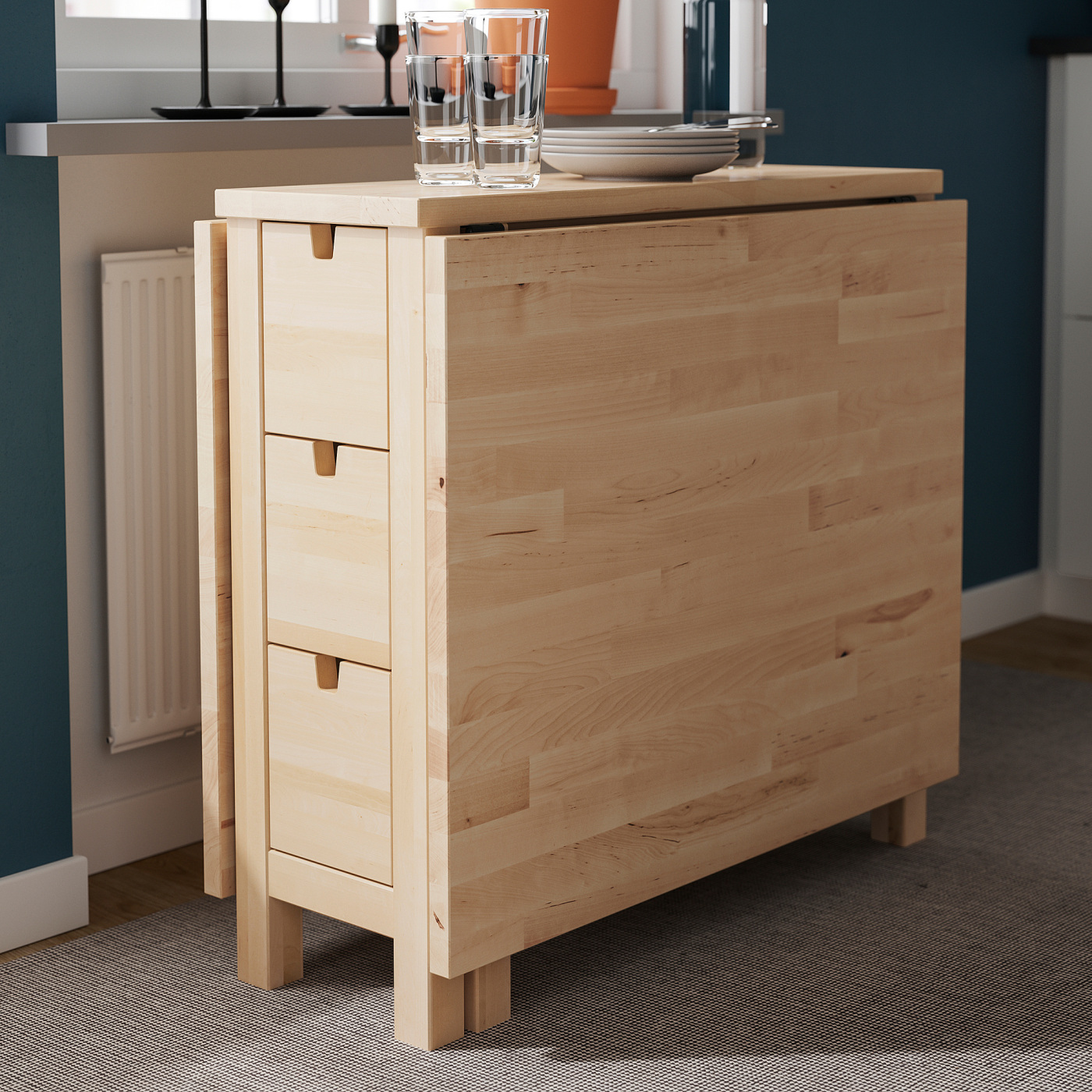 NORDEN gateleg table birch - IKEA