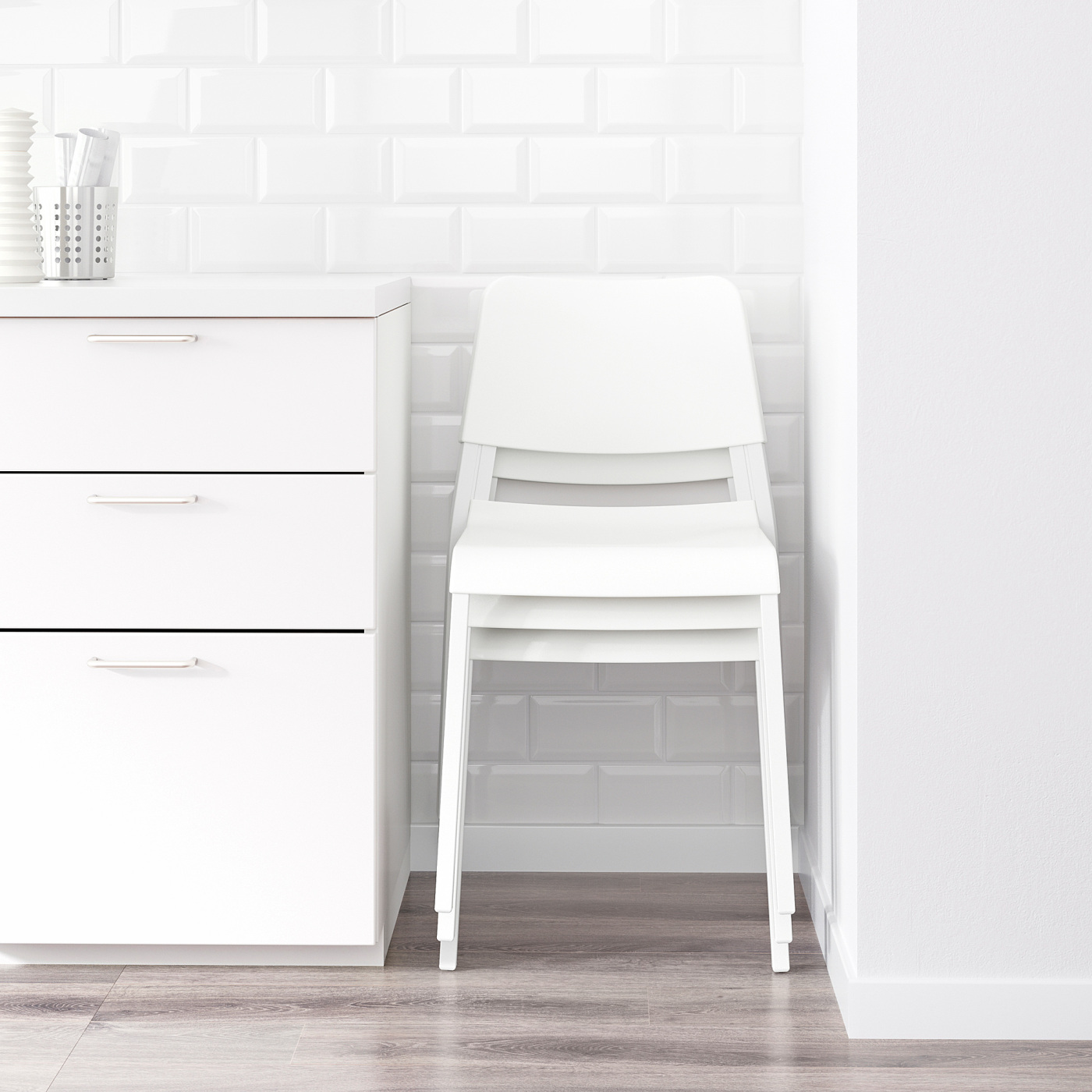 NORDEN / TEODORES table and 4 chairs white/white - IKEA