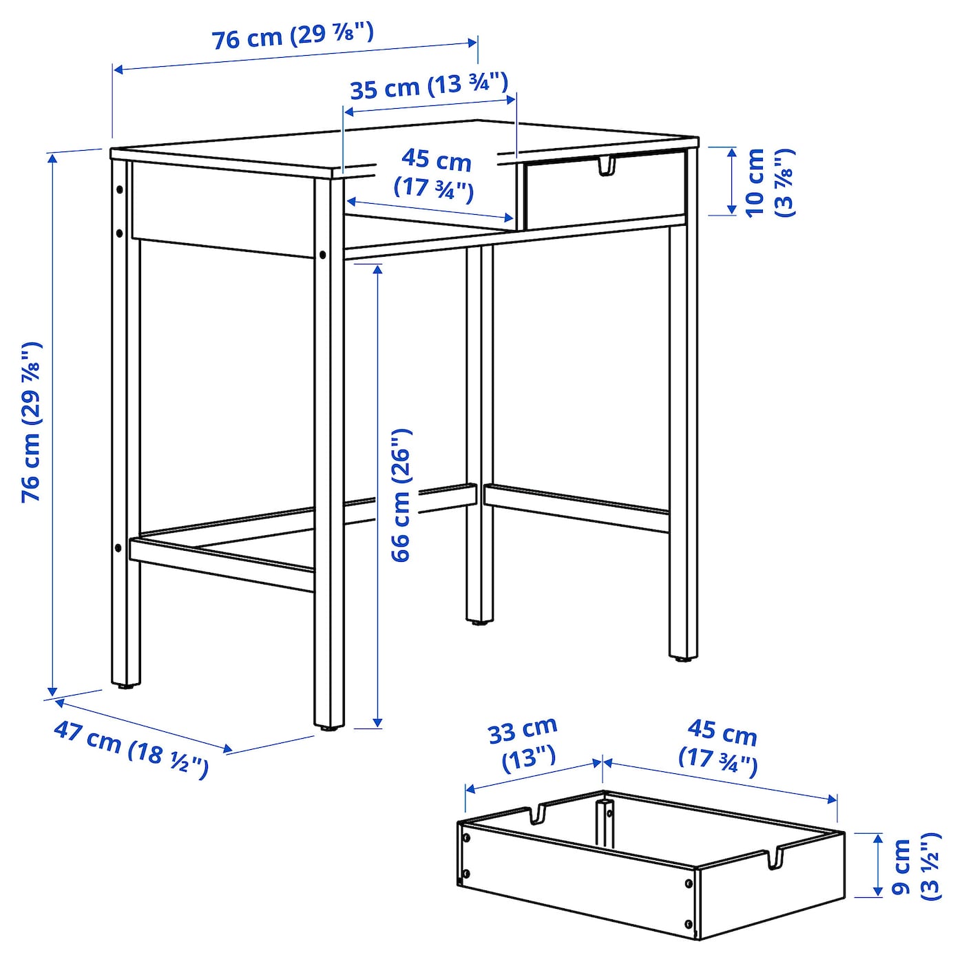 NORDKISA dressing table bamboo - IKEA