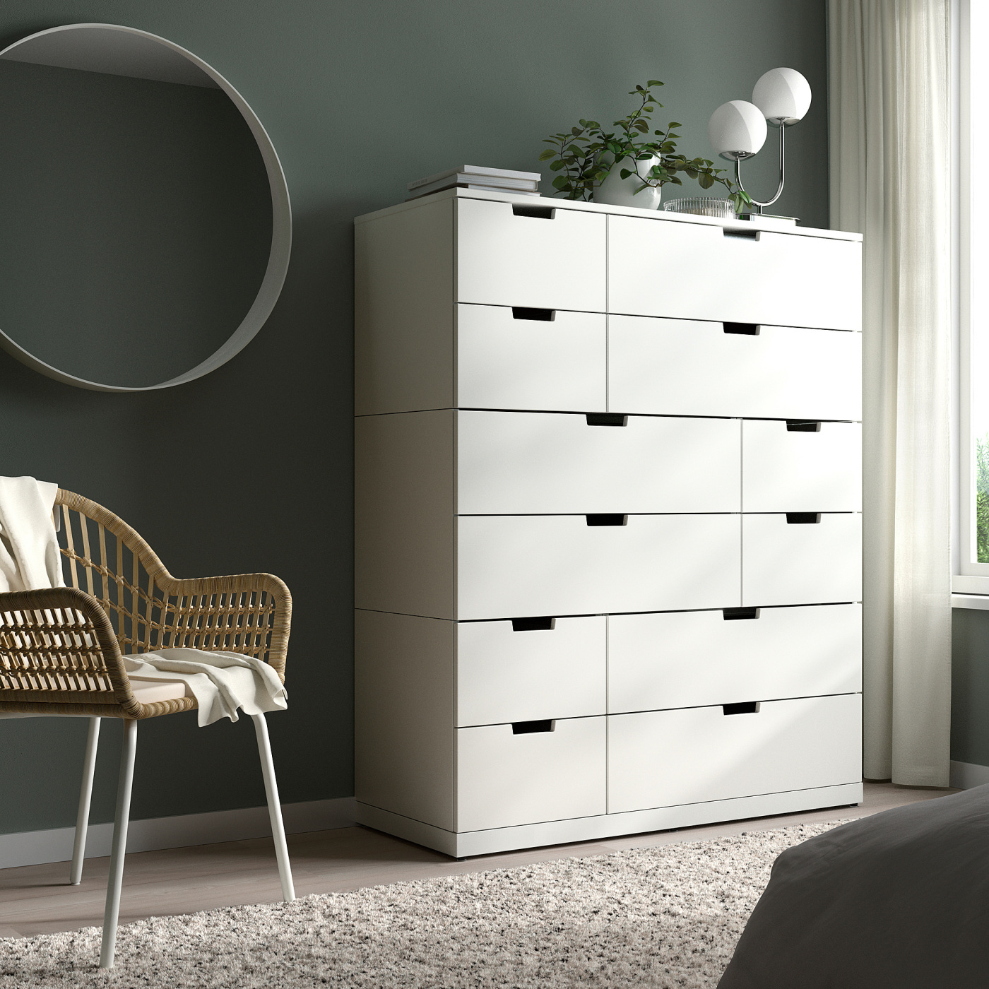リビング収納 JS FURNITURE 12 DRAWER CHEST NORDLI chest of 12 drawers white - IKEA