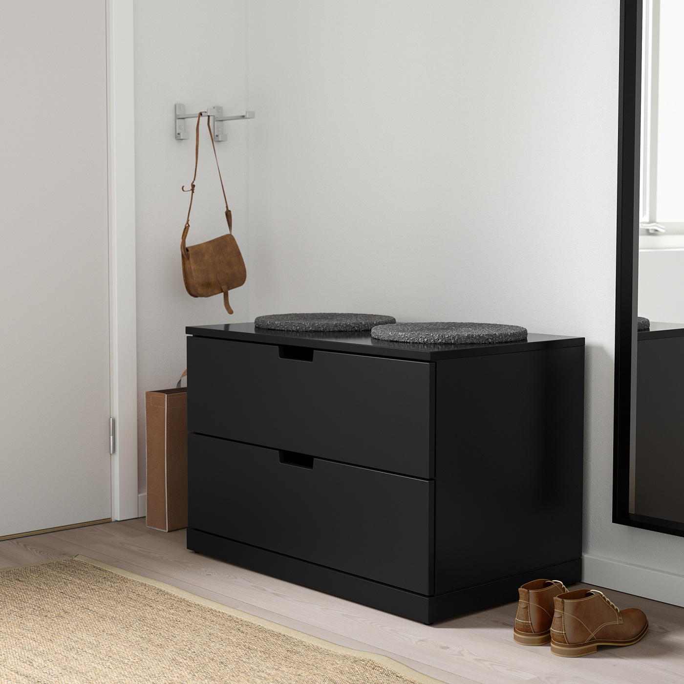 NORDLI chest of 2 drawers anthracite - IKEA