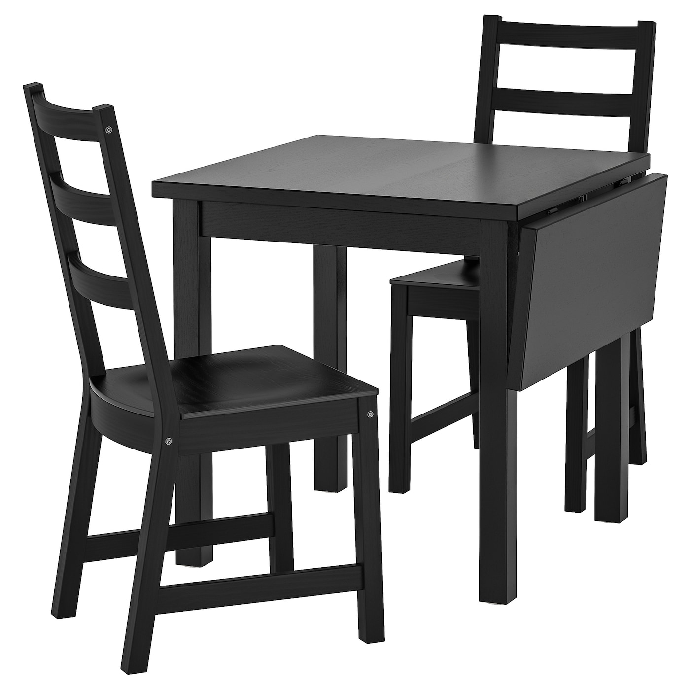 NORDVIKEN NORDVIKEN table and 2 chairs black black IKEA