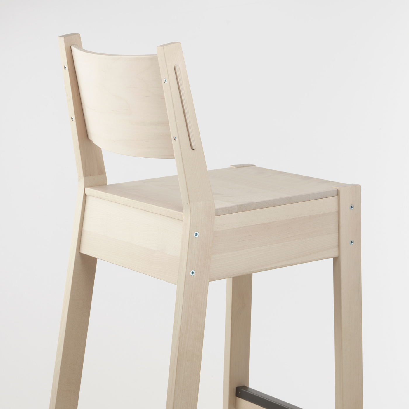 NORRÅKER bar stool with backrest birch - IKEA
