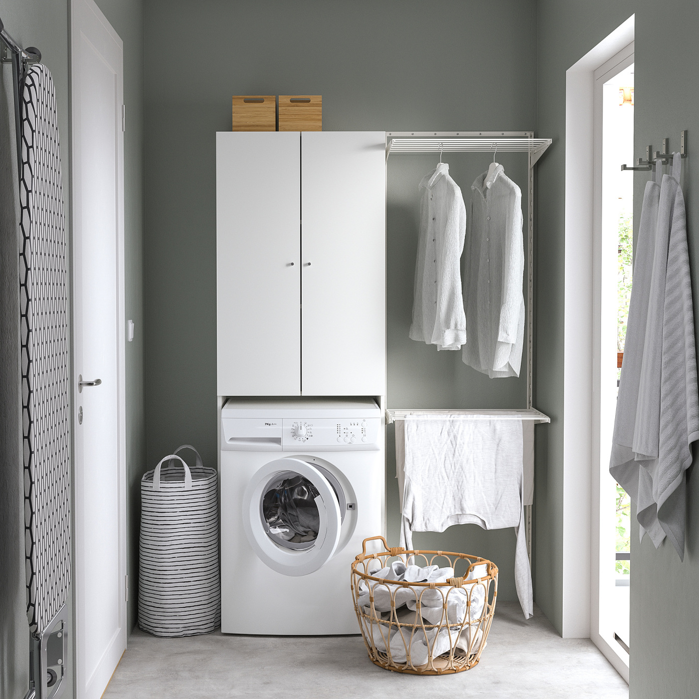 NYSJÖN cabinet for washing machine white - IKEA