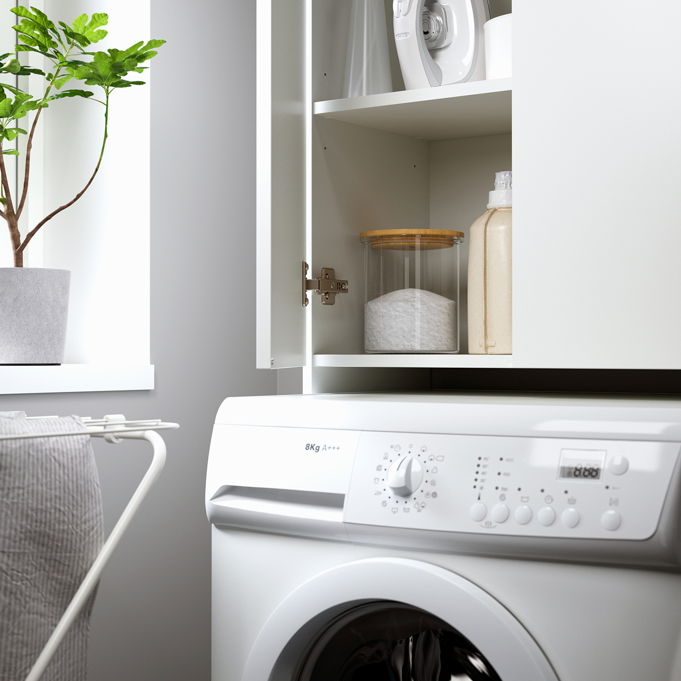 NYSJÖN cabinet for washing machine white - IKEA