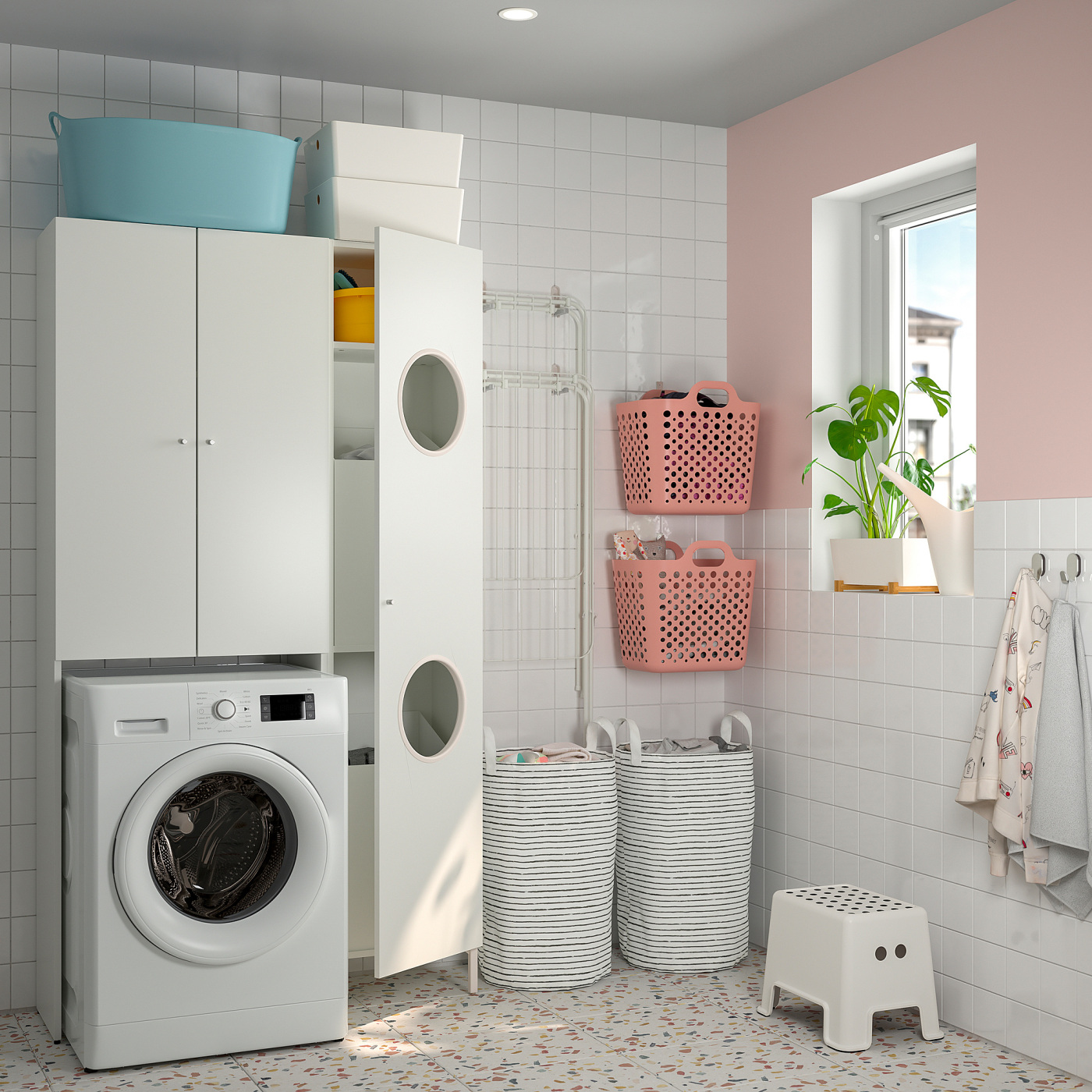 NYSJÖN cabinet for washing machine white - IKEA