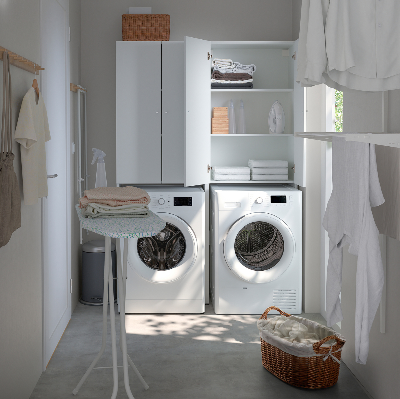 NYSJÖN cabinet for washing machine white - IKEA