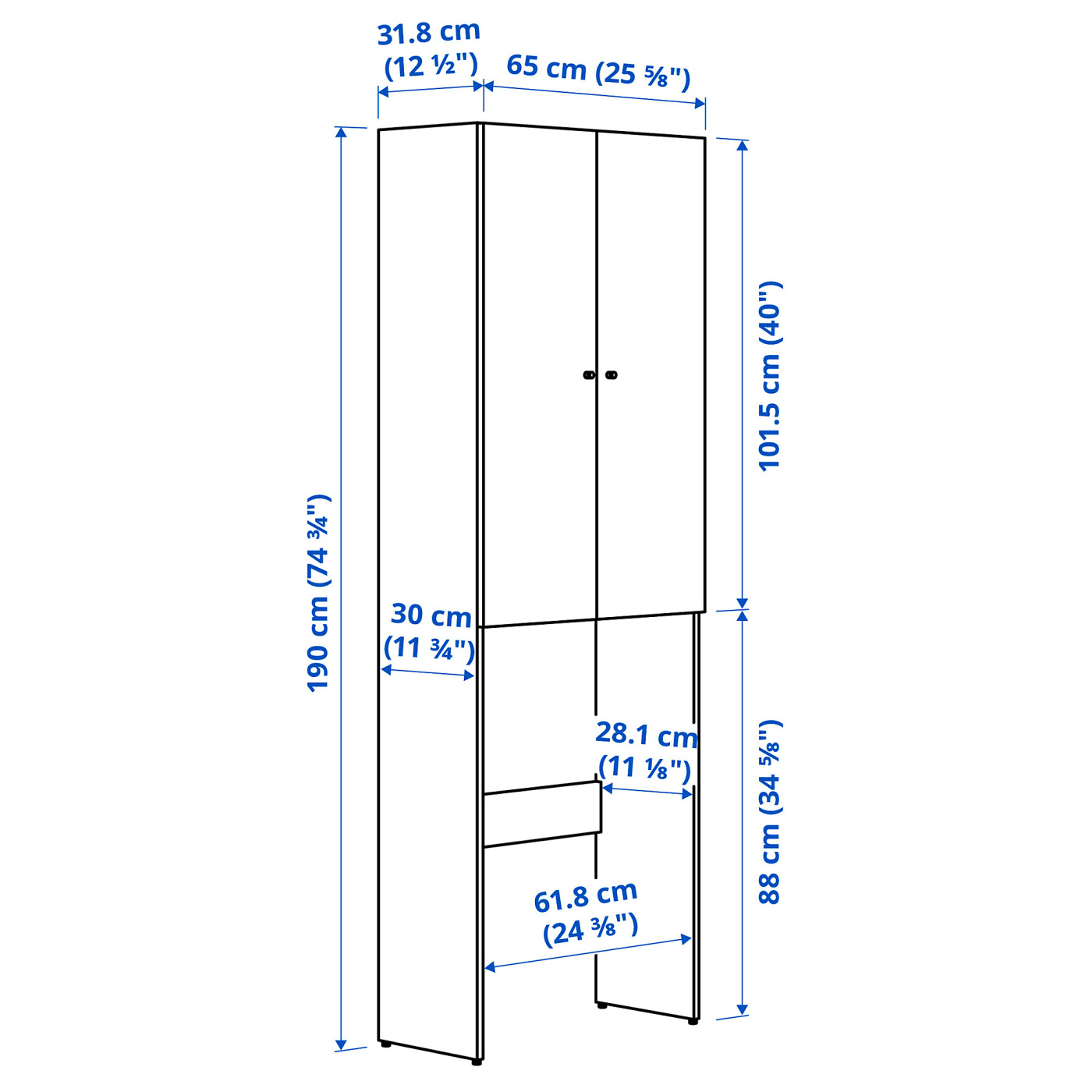 NYSJÖN cabinet for washing machine white - IKEA