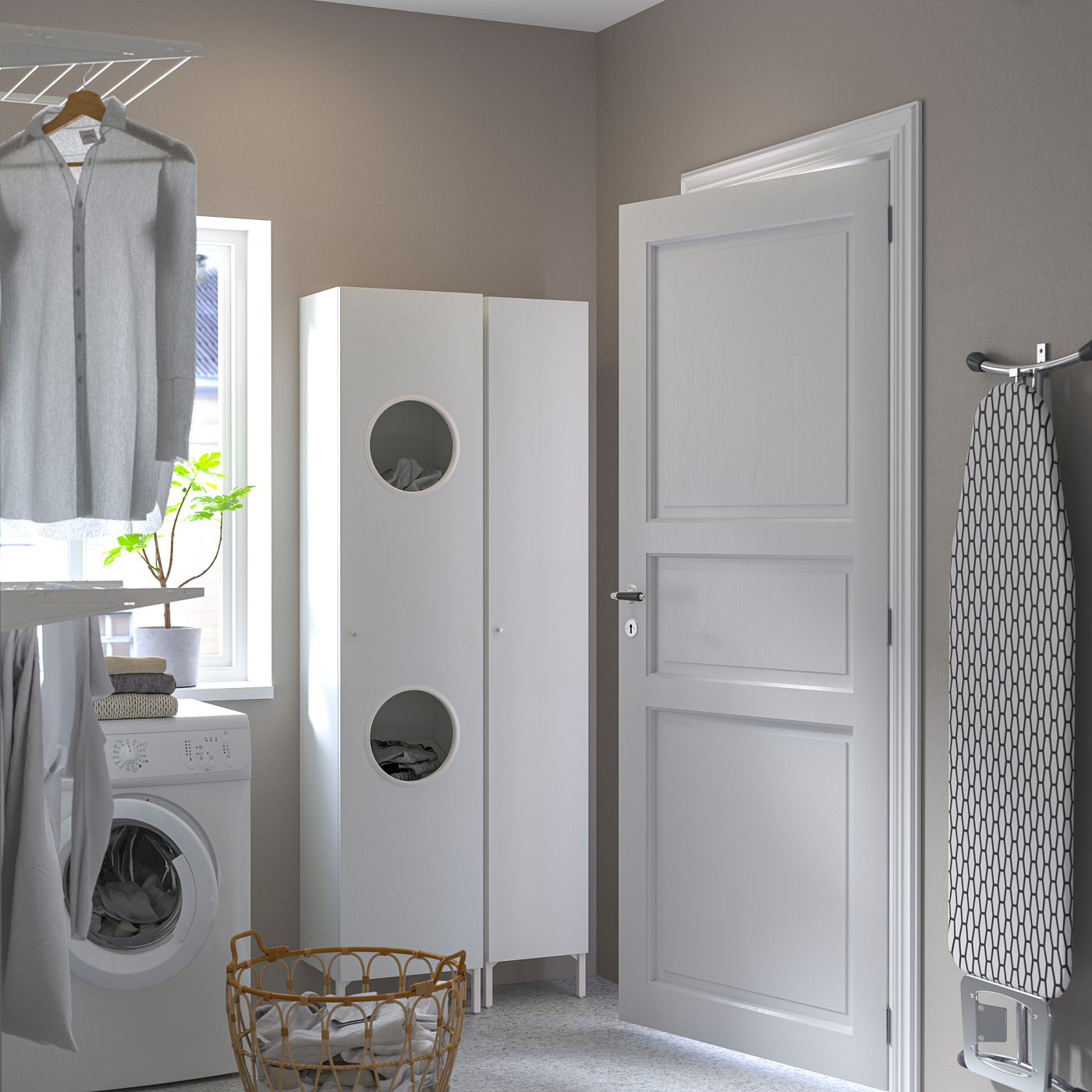 NYSJÖN laundry cabinet white - IKEA