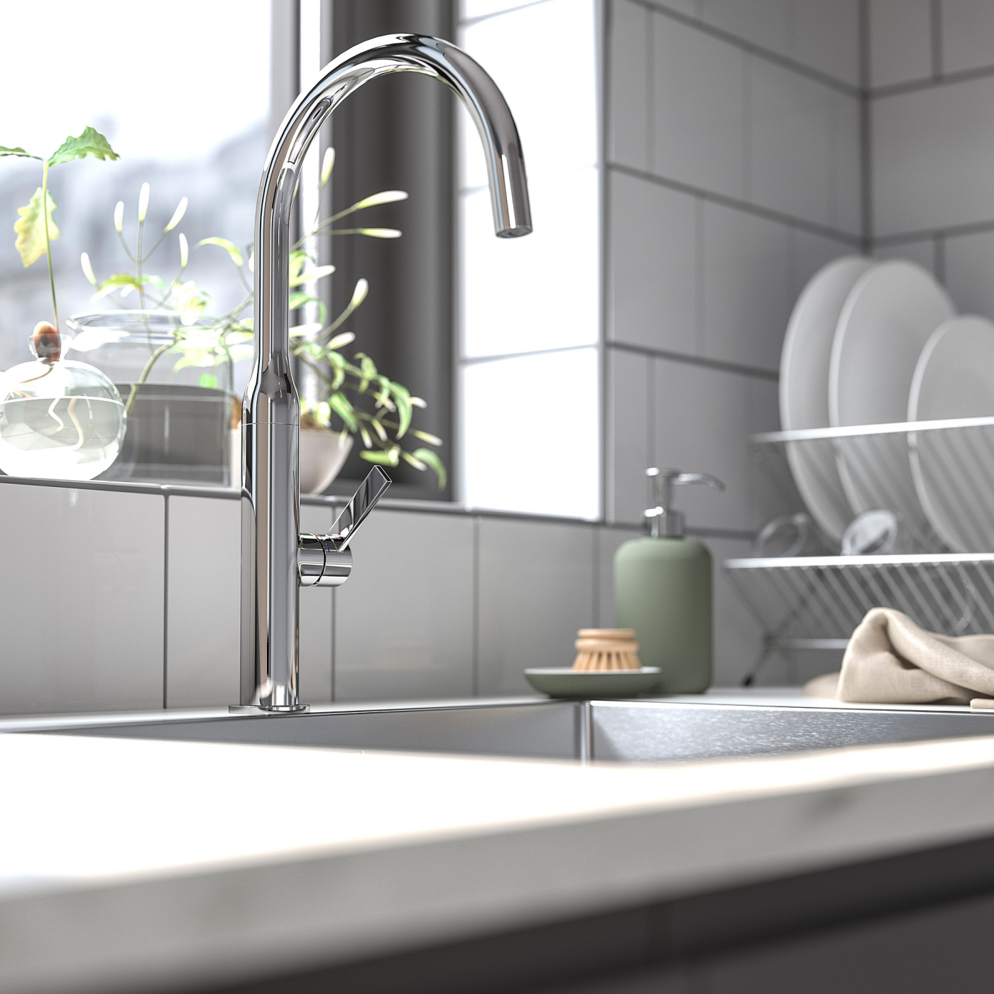 NYVATTNET kitchen mixer tap chrome-plated - IKEA
