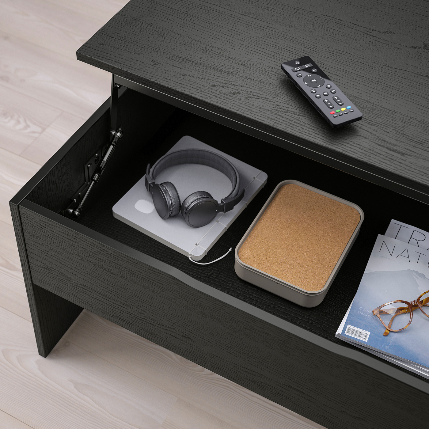 ÖSTAVALL adjustable coffee table black - IKEA