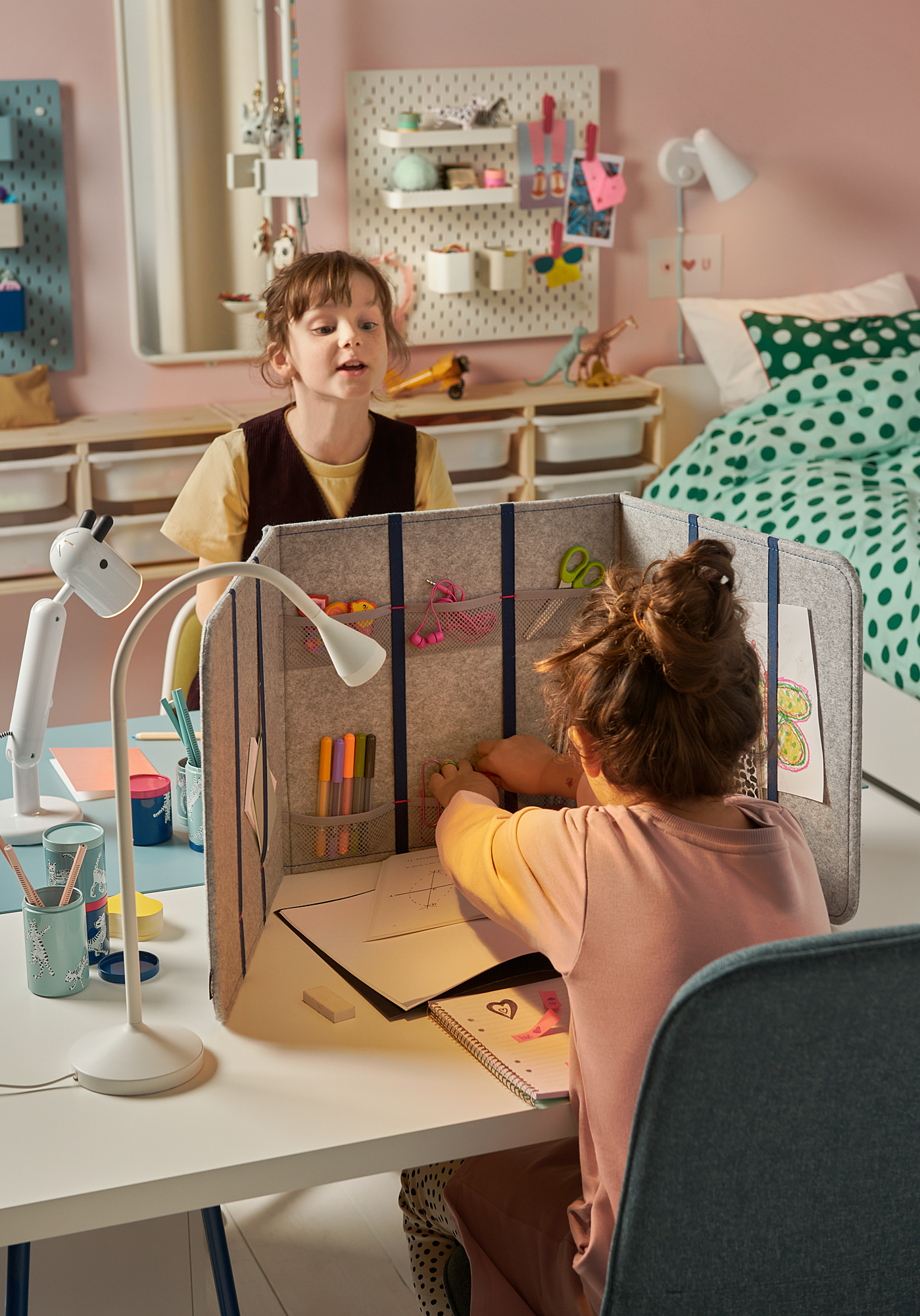 ÖVNING desk divider with compartments - IKEA