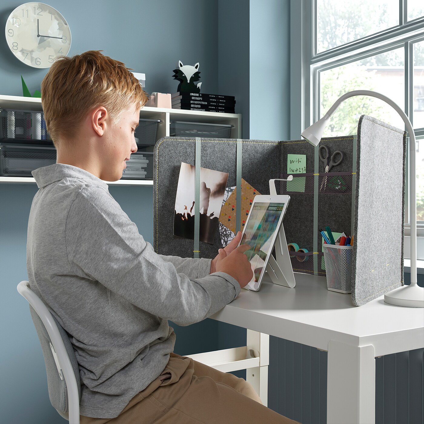 ÖVNING desk divider with compartments - IKEA
