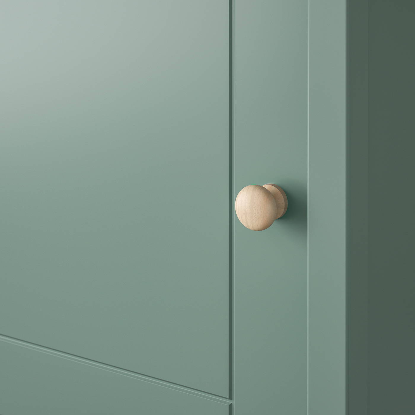 OLDERDALEN bedside table grey-green/pine - IKEA