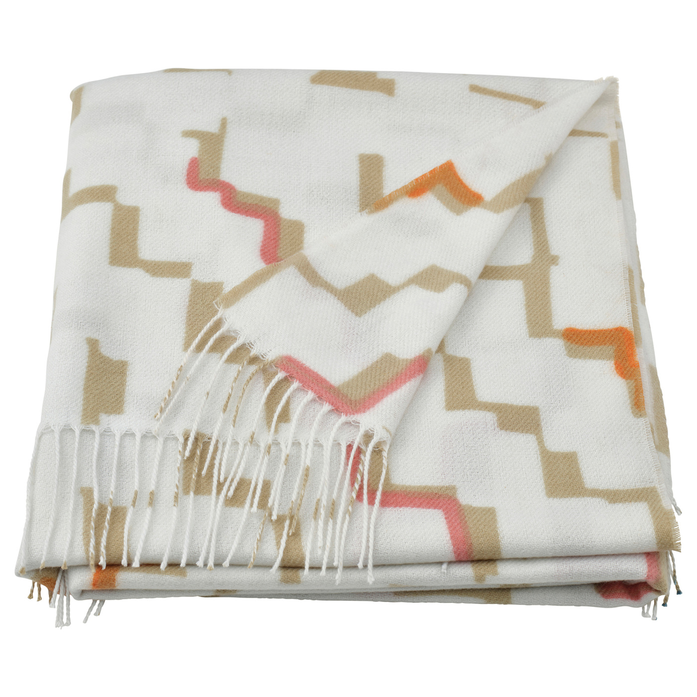 あんゆん　オフホワイト　イケアコラボ OLIVSPINNMAL throw off-white/multicolour - IKEA