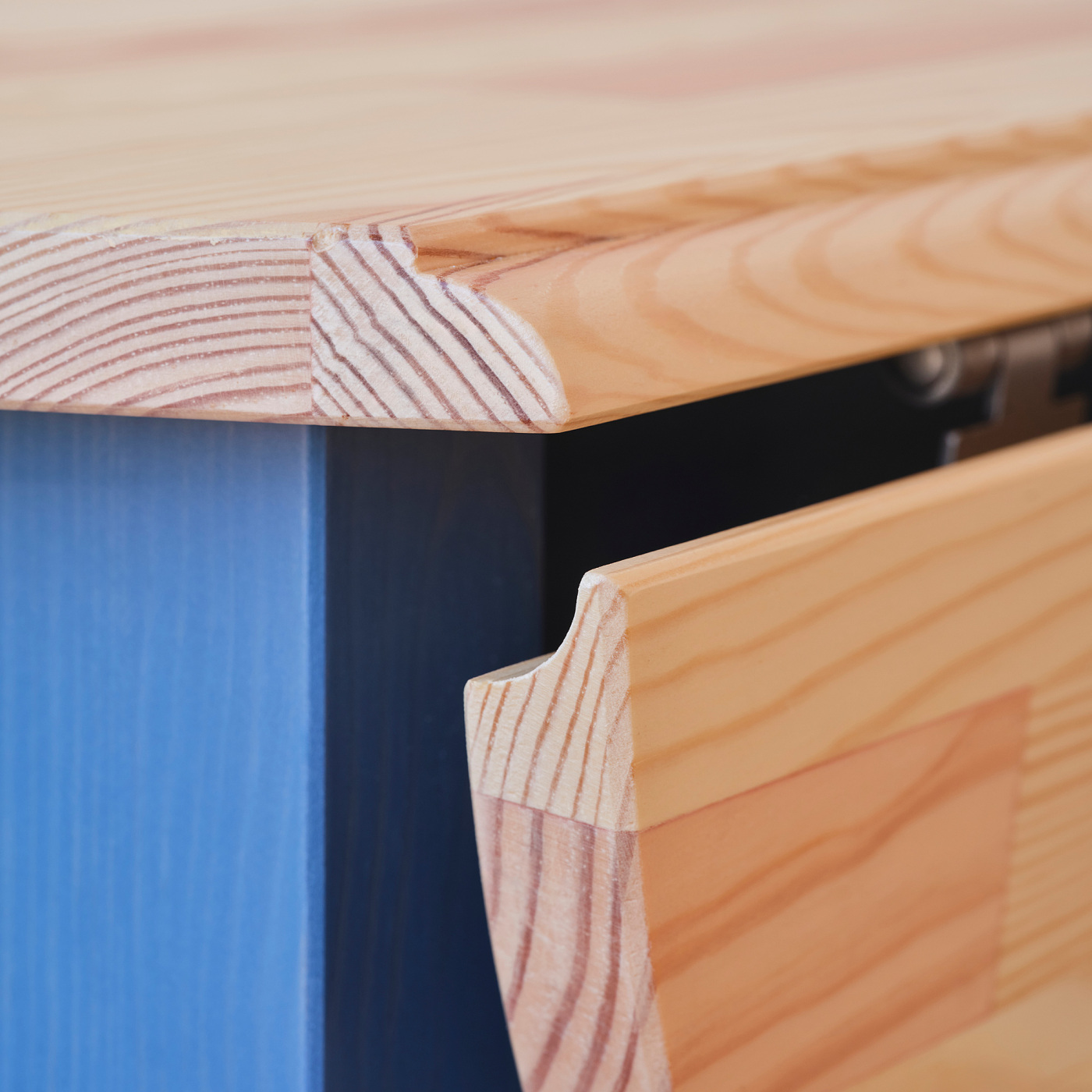 OMMJÄNGE drop-leaf table pine/stained blue - IKEA