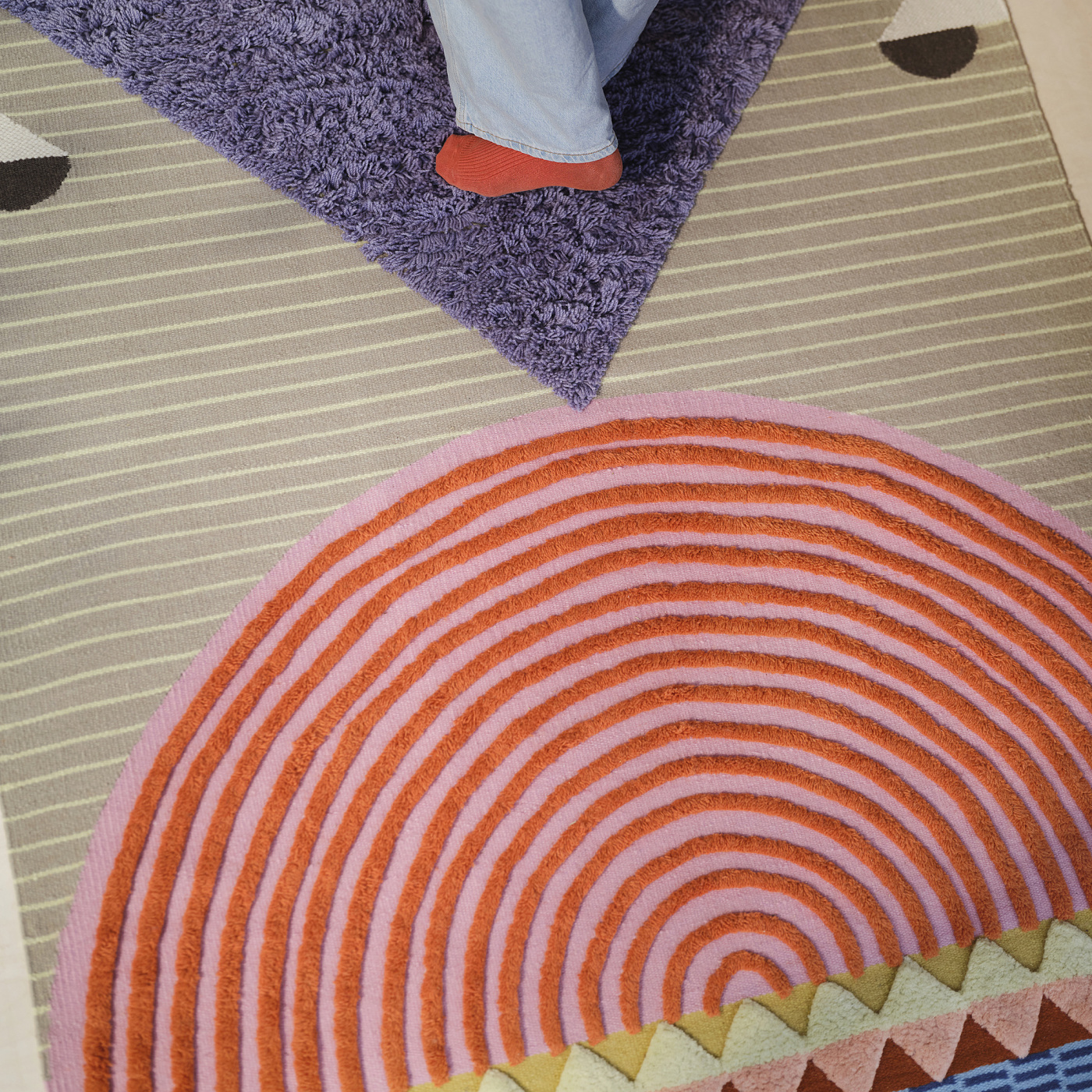 IKEA OMMJÄNGE オッミェンゲ ラグ平織り マルチカラー【新品未使用】 OMMJÄNGE rug, flatwoven multicolour - IKEA