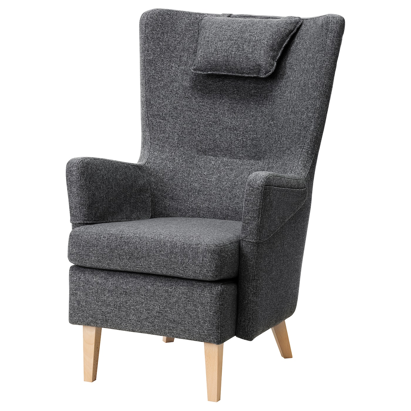 OMTÄNKSAM armchair and footstool Gunnared dark grey - IKEA