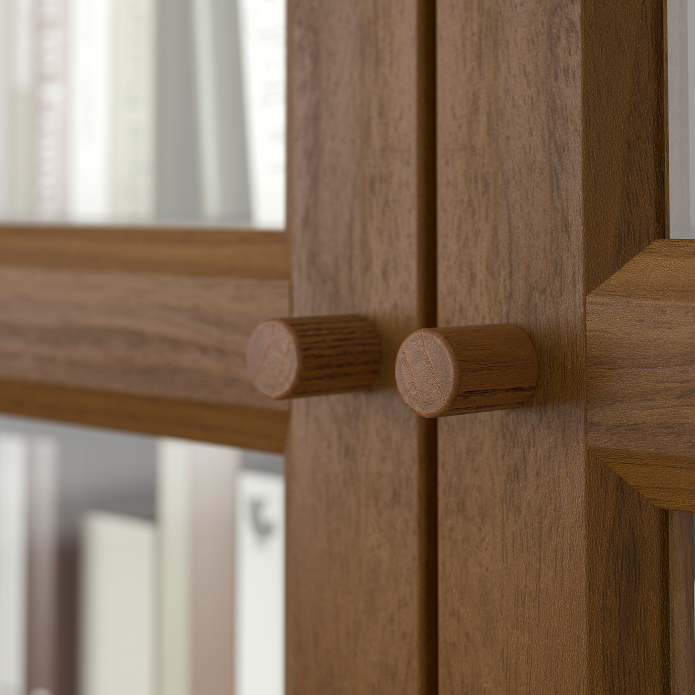 OXBERG glass door brown walnut effect - IKEA