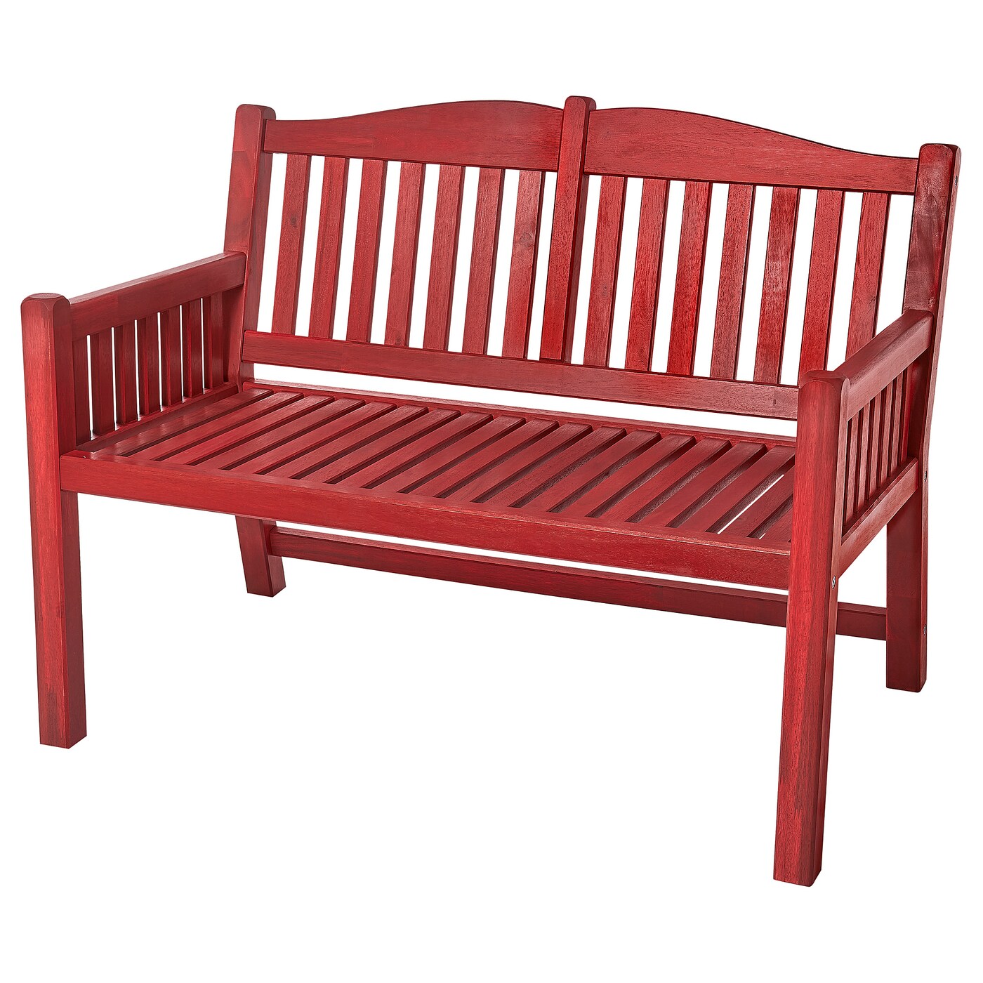 PARONHOLMEN bench with backrest outdoor red IKEA