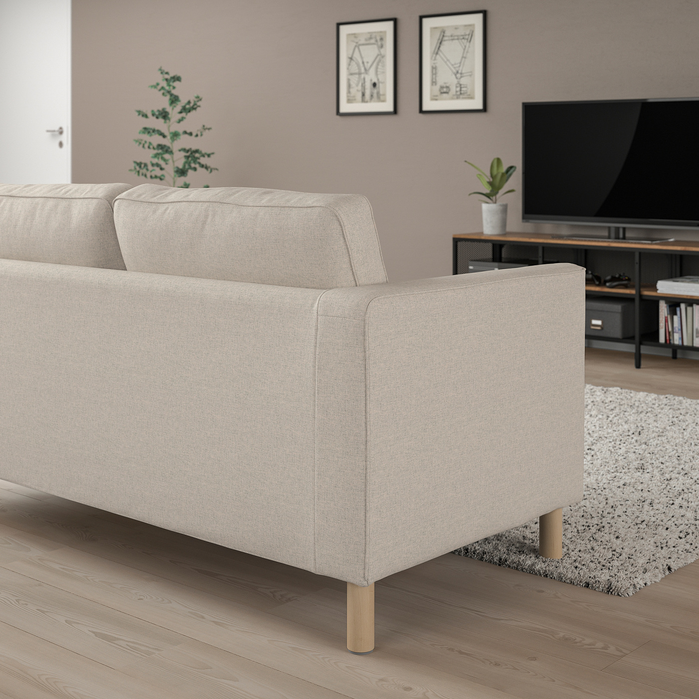 PÄRUP 2-seat sofa-bed Gunnared beige - IKEA