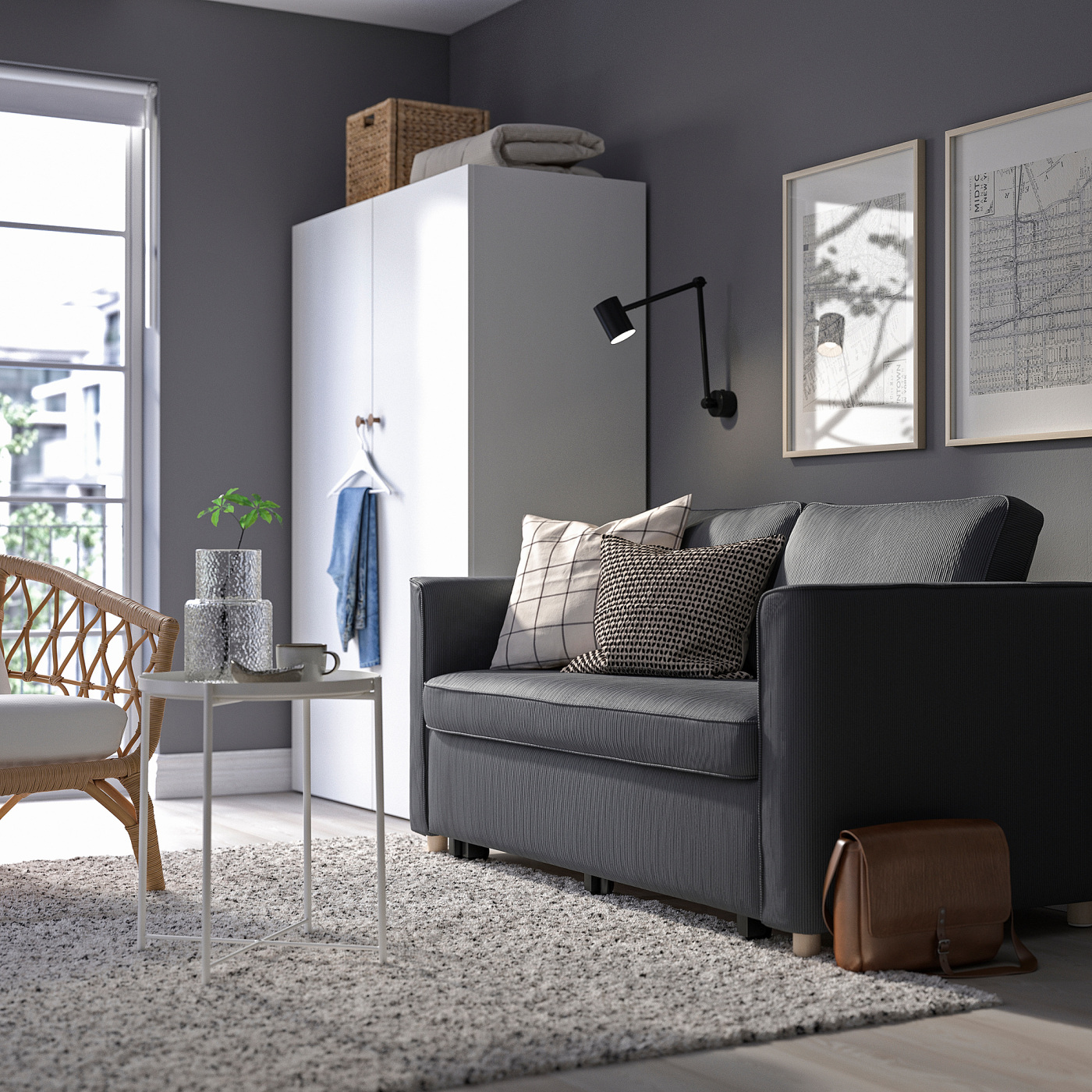 PÄRUP 2-seat sofa-bed Kelinge anthracite - IKEA