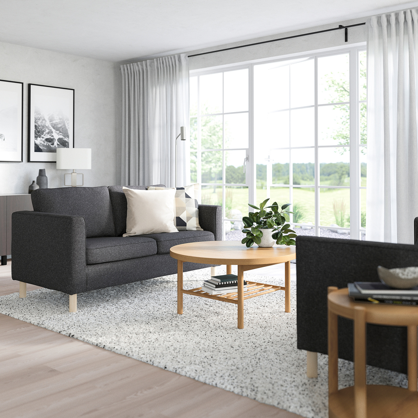 PÄRUP 2-seat sofa Gunnared dark grey - IKEA