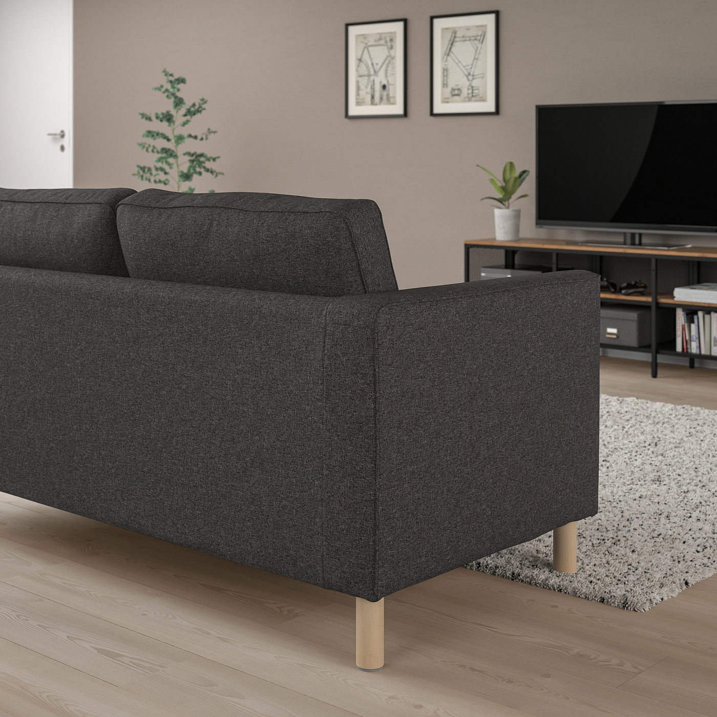 PÄRUP 2-seat sofa Gunnared dark grey - IKEA