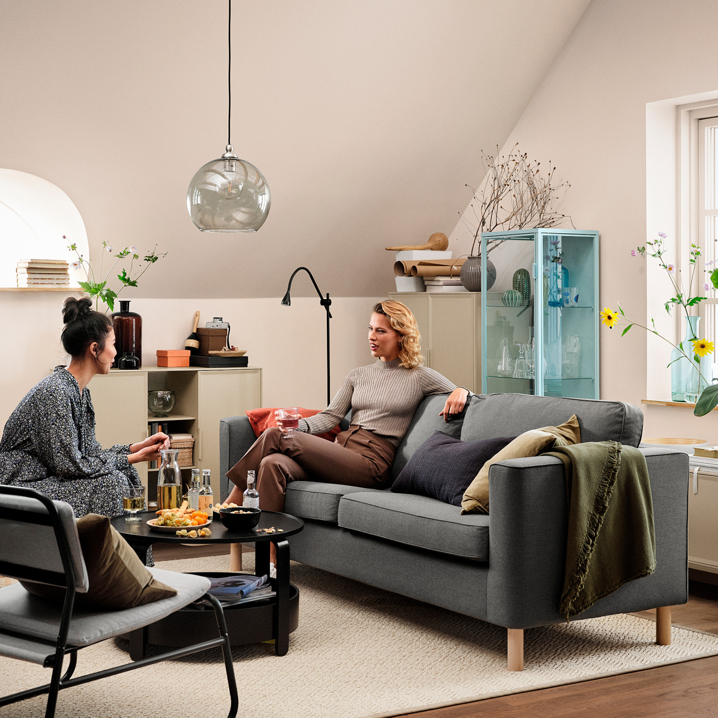 PÄRUP 3-seat sofa Vissle grey - IKEA