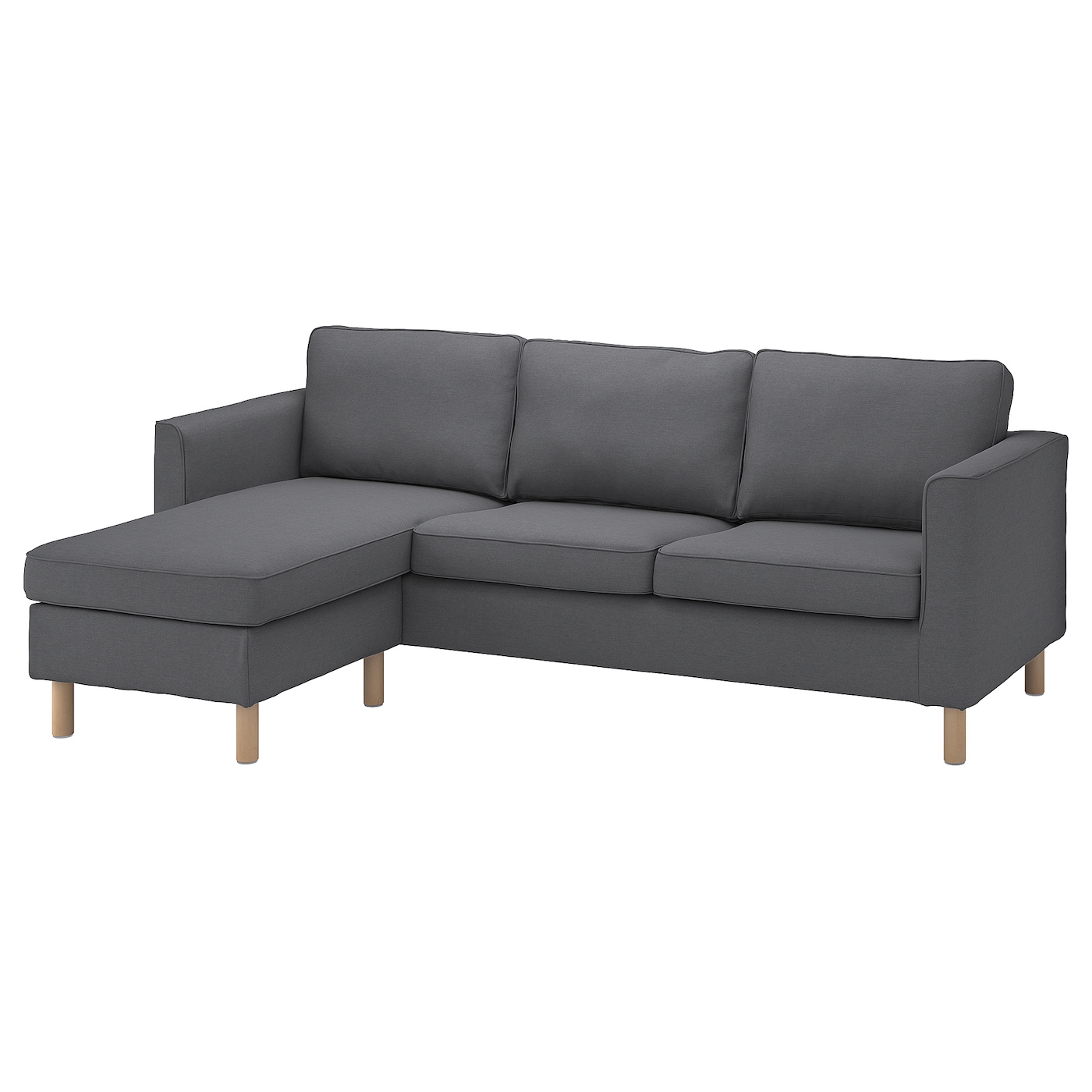 IKEA ソファー PÄRUP 3-seat sofa with chaise longue Vissle grey - IKEA