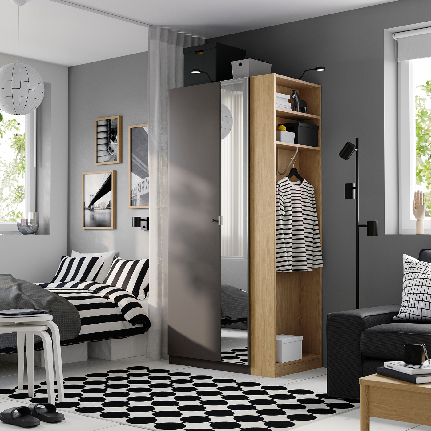 PAX add-on end-unit oak effect - IKEA