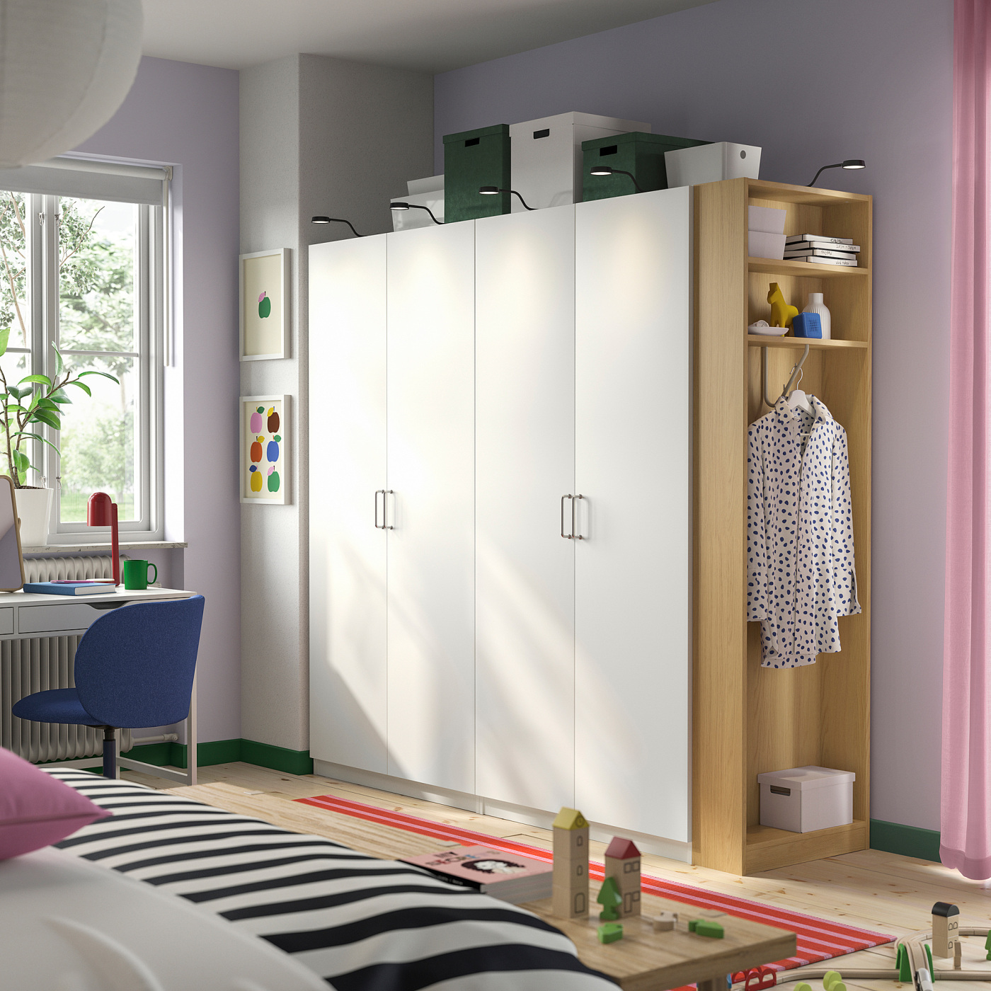 PAX add-on end-unit oak effect - IKEA