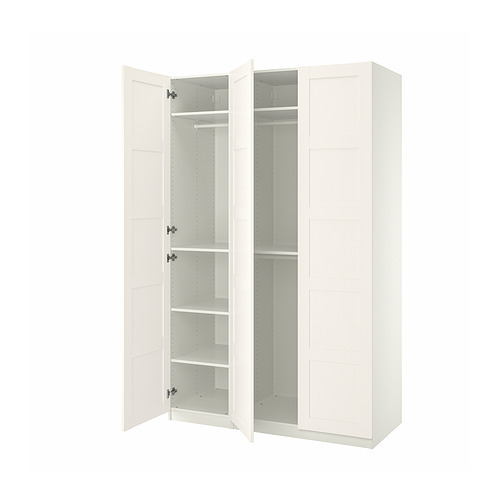 PAX / TYSSEDAL wardrobe combination white/white - IKEA