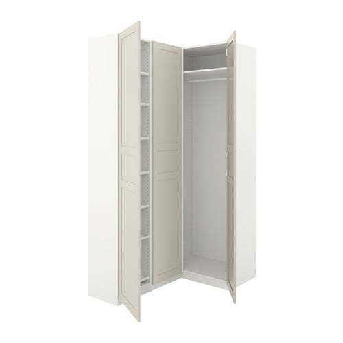 PAX corner wardrobe dark grey - IKEA