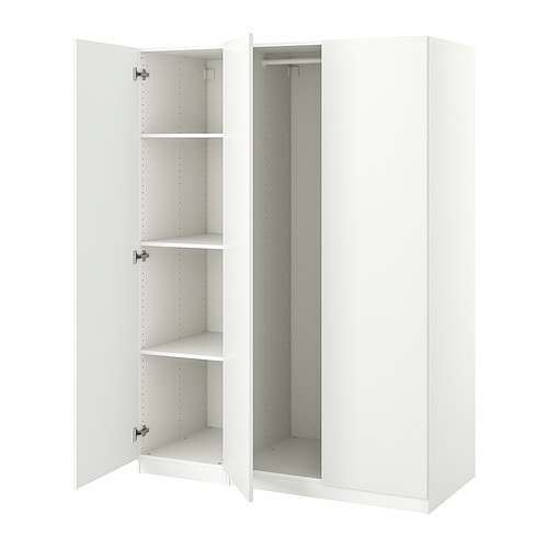 IKEA PAX ホワイト PAX / GRIMO wardrobe with sliding doors, white/white