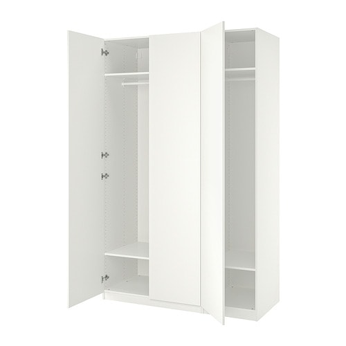 PAX / FORSAND wardrobe white stained oak effect/white