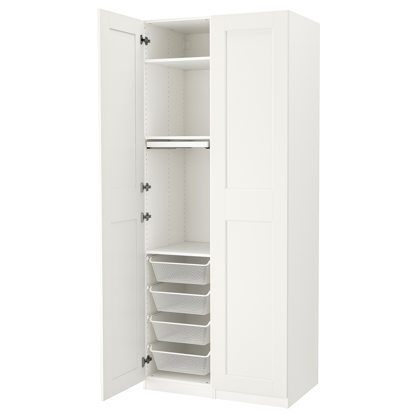 PAX / GRIMO wardrobe combination white/white - IKEA
