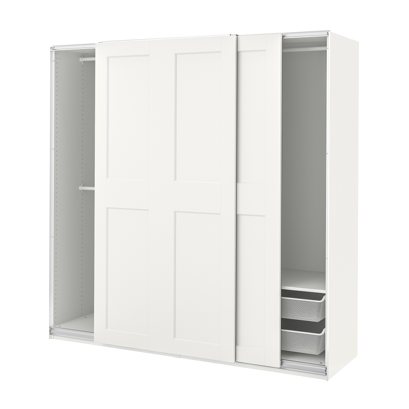 PAX / GRIMO wardrobe combination white/white - IKEA