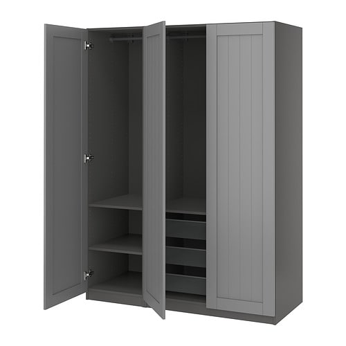 [送料無料] IKEA RAKKESTAD 定価4万 RAKKESTAD ラッケスタード ワードローブ 引き戸付き, ブラック