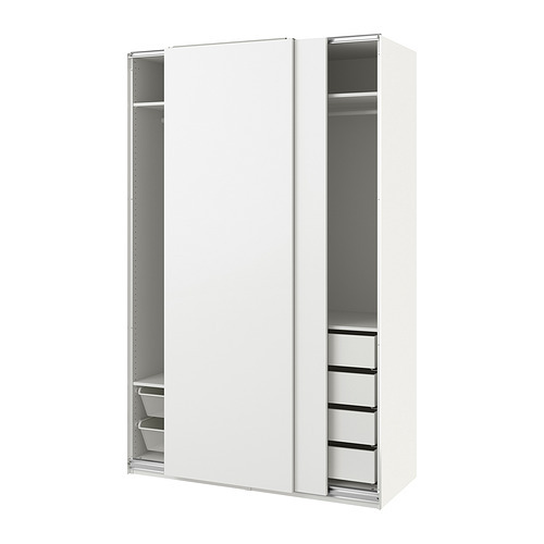 PAX / HASVIK wardrobe combination white/white - IKEA