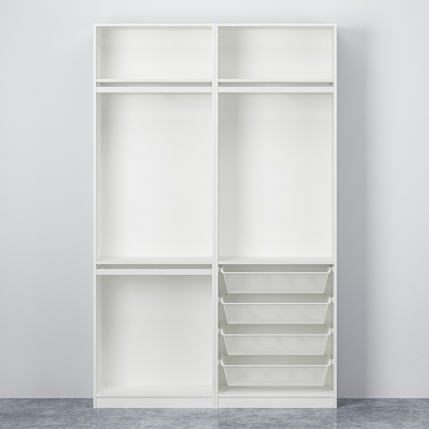 PAX / HASVIK wardrobe combination white/white - IKEA