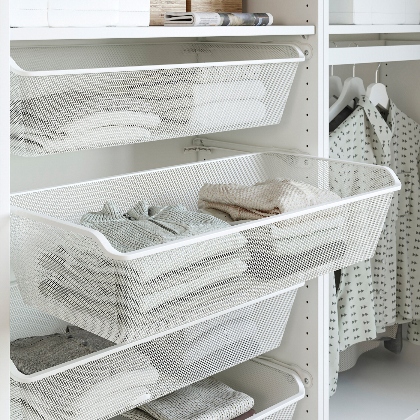 PAX / HASVIK wardrobe combination white/white - IKEA