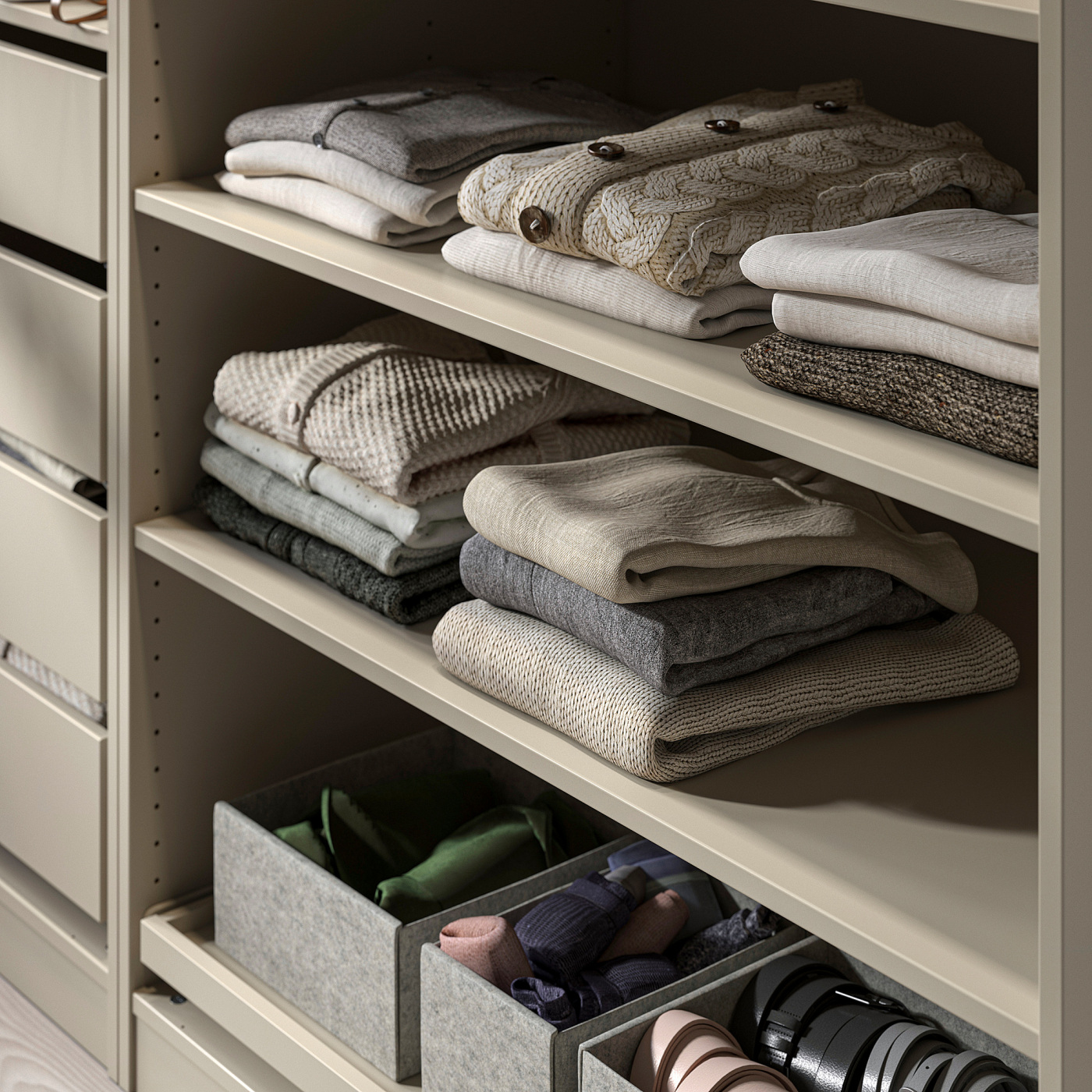 PAX / HASVIK wardrobe grey-beige/grey-beige - IKEA