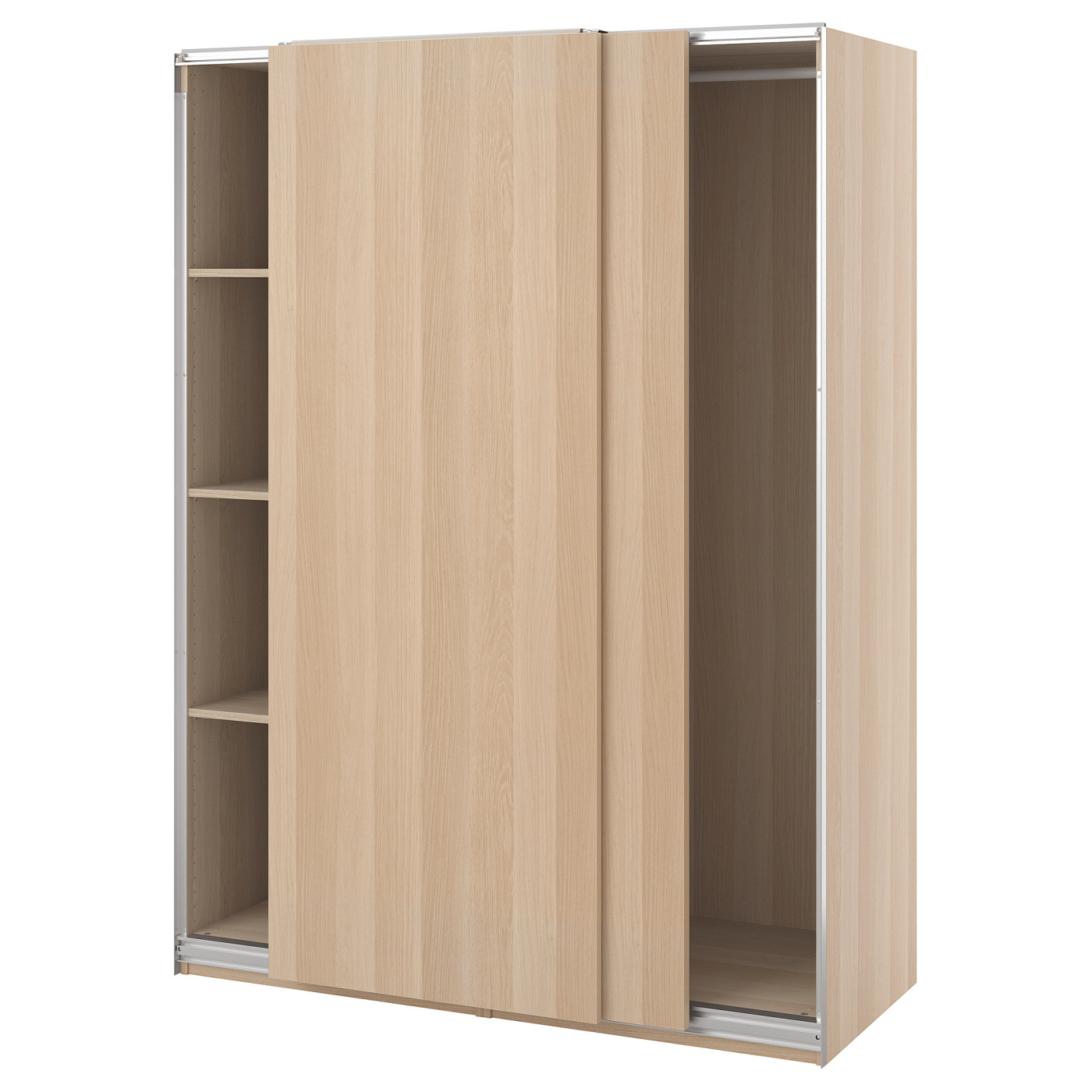 PAX / HASVIK wardrobe white stained oak effect/white stained oak
